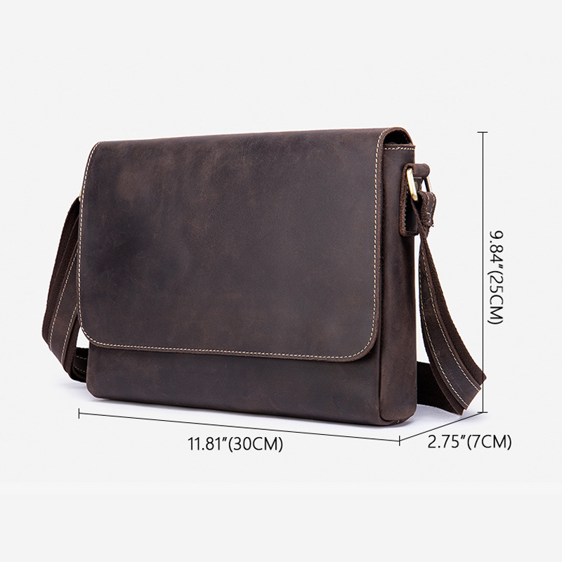 Túi đeo chéo nam DA BÒ  thật phong cách mới - DCN9458