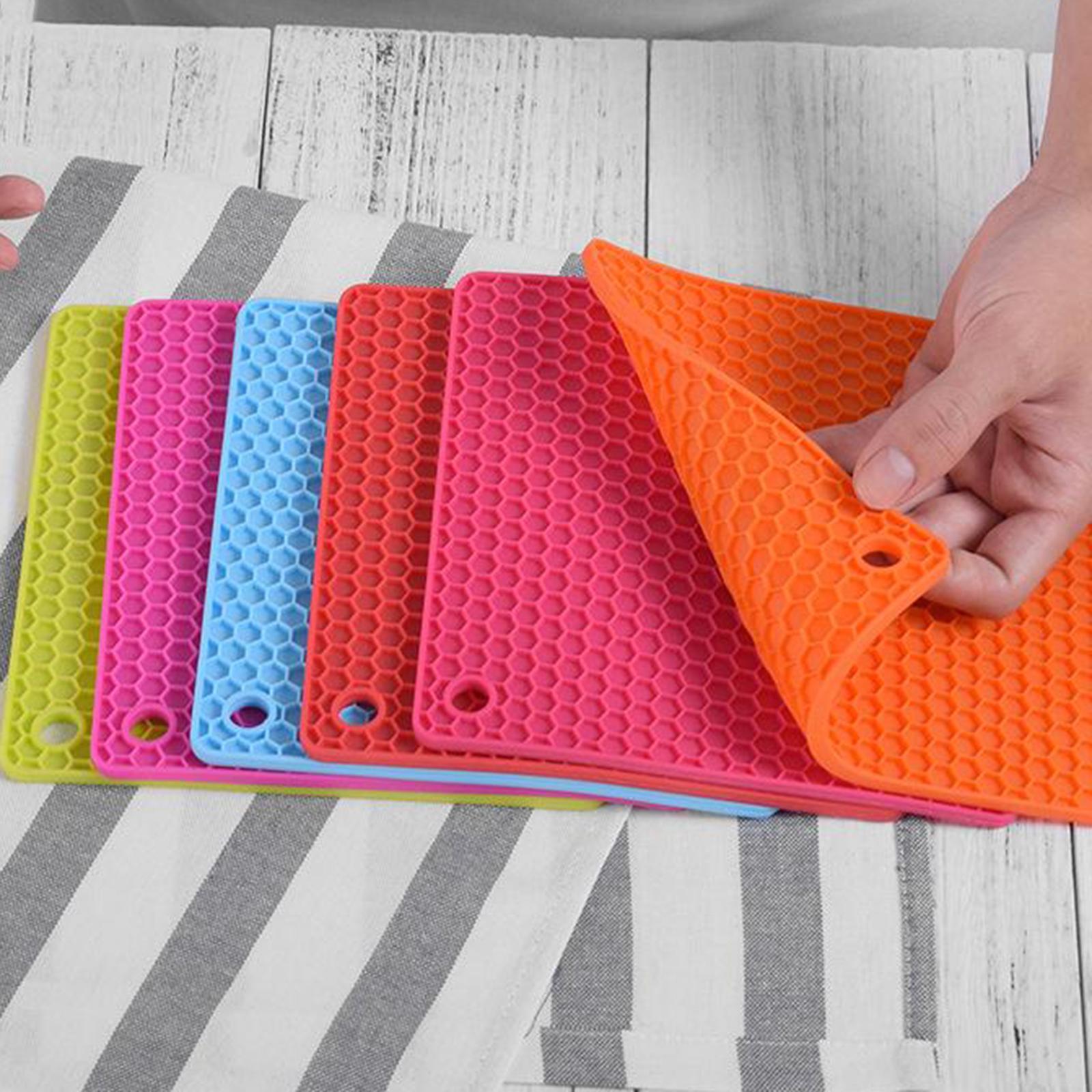 Silicone Pot Mat Heat Resistant Potholders Non Slip Trivet Pad for Cooking
