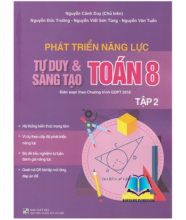 Sách - Phát triển năng lực tư duy và sáng tạo Toán 8 tập 2 (Biên soạn theo chương trình GDPT 2018)