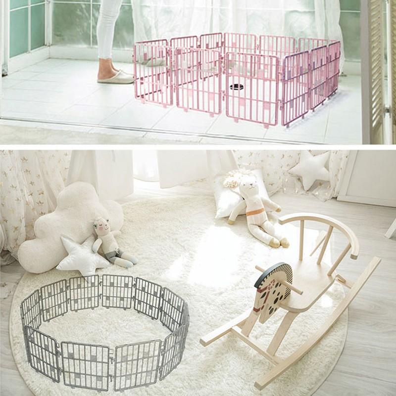 Purmi - Hàng rào cho thú cưng Chó/Mèo Hàn Quốc nhựa cao cấp 12 TẤM (nhiều màu)
