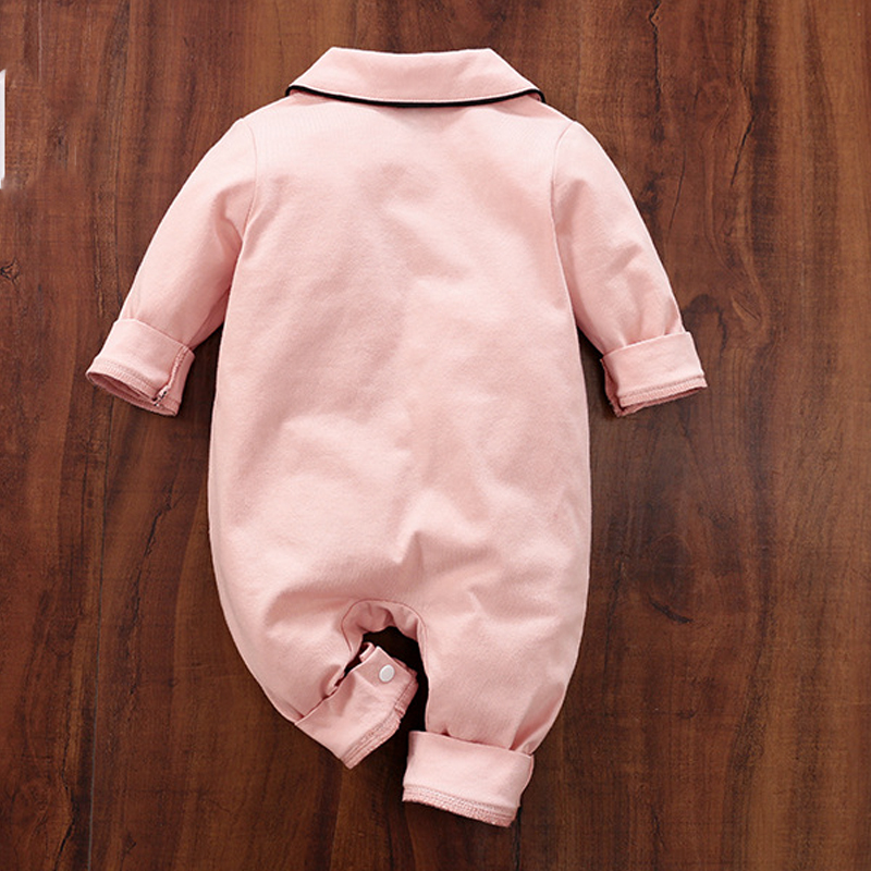 Bộ áo liền quần cotton thun thấm mồ hôi cho bé, siêu cute phong cách châu âu 80124