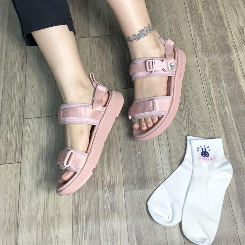 Giày Sandal Nữ Quai Ngang Thời Trang YANKI Sport YK278 - Hồng