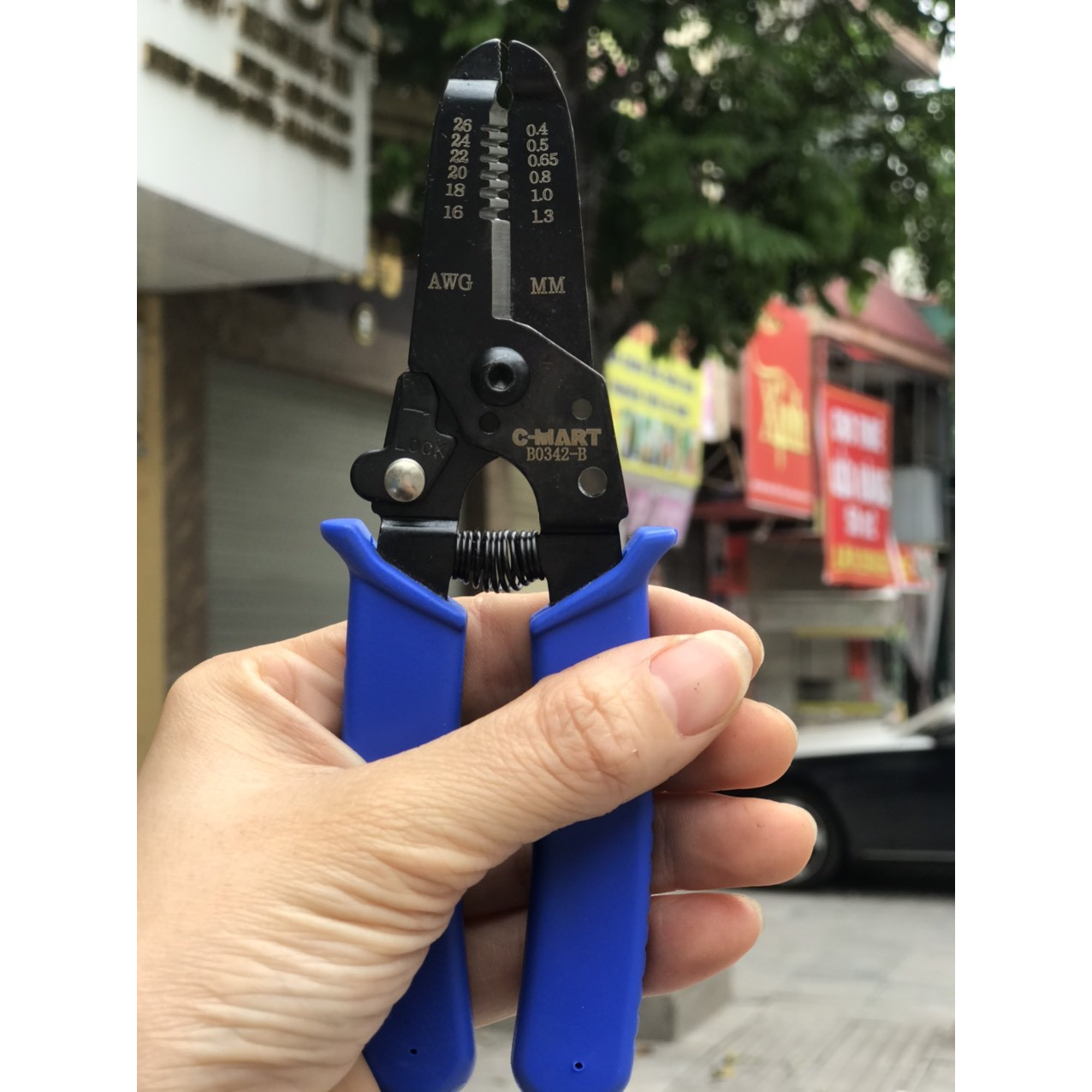 Kìm tuốt dây điện chính hãng C-MART  B 0.4-1.3mm B0342-B