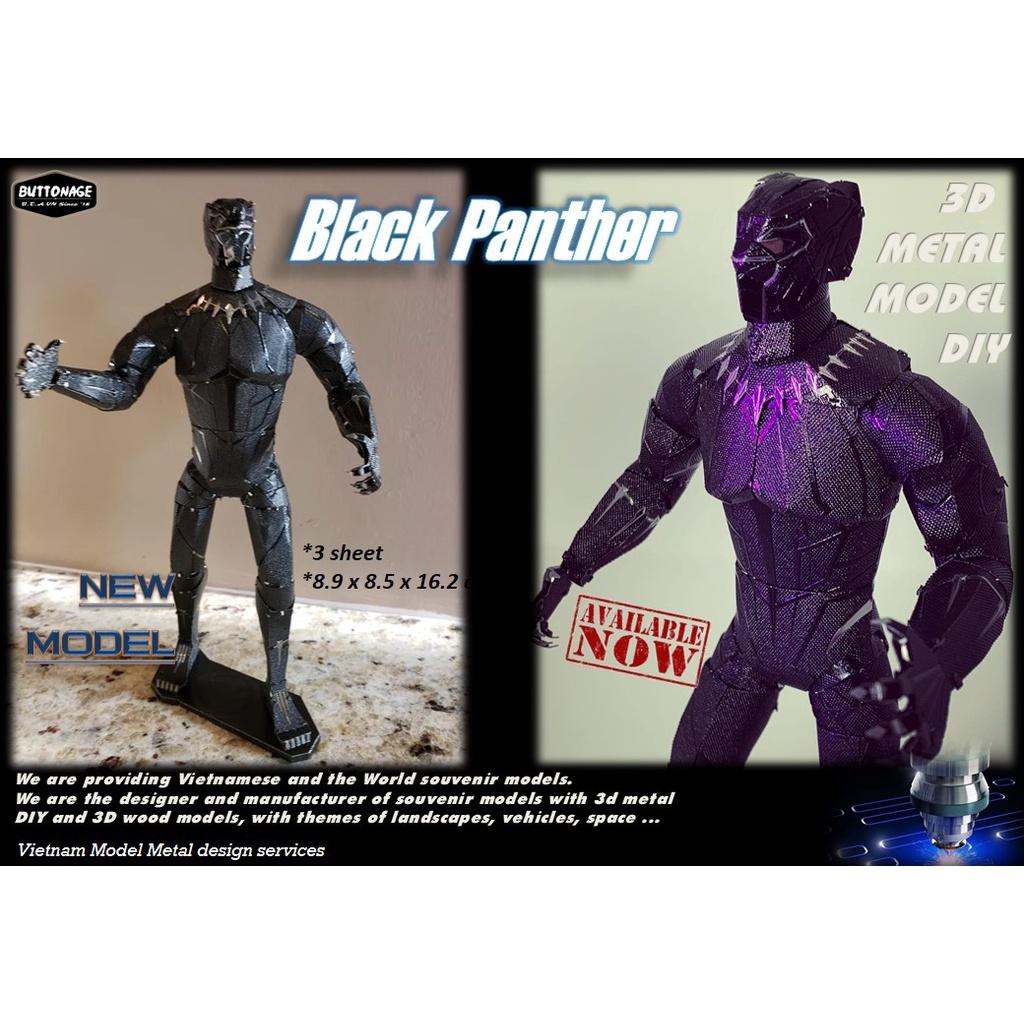 Mô Hình Lắp Ráp 3d Chiến Binh Báo Đen (Black Panther)