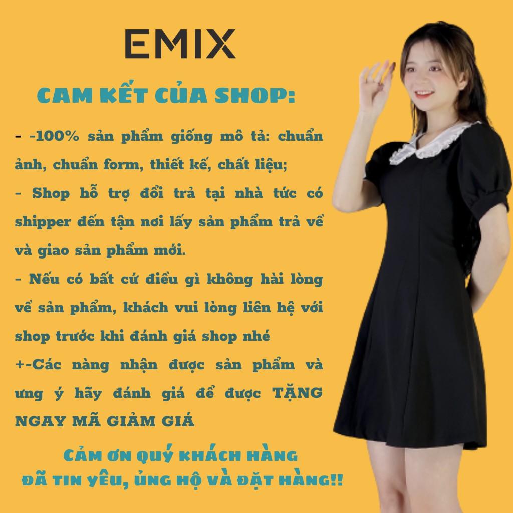 Quần tây nữ ống suông EMIX (màu đen). dáng dài 100cm, cạp cao, khóa giữa, chất tuyết mưa mềm mịn, ít nhăn