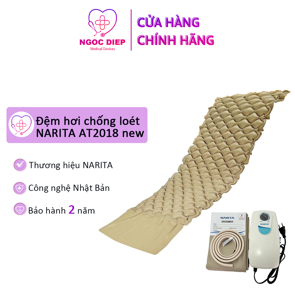 Đệm hơi chống loét NARITA AT2018 mới - Nệm cho người già, người ốm - Hàng chính hãng