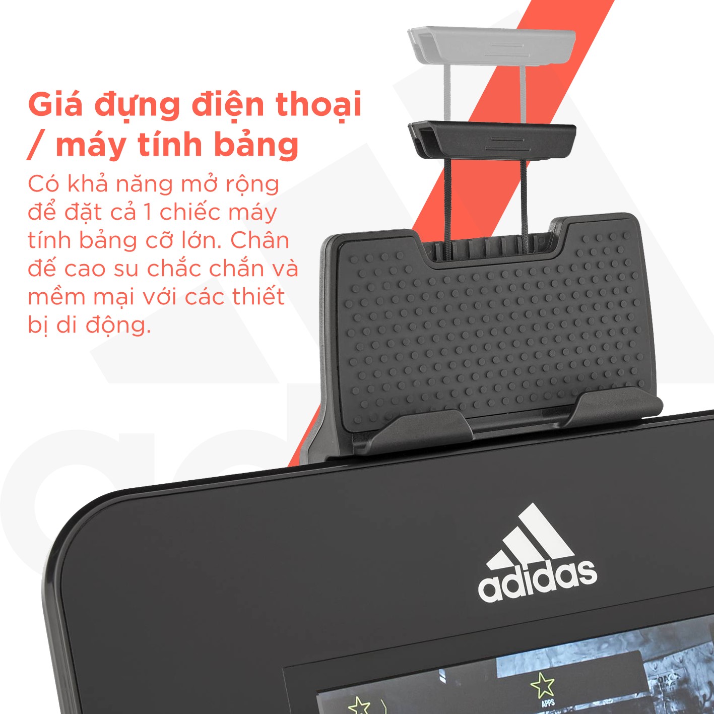 Máy Chạy Bộ Adidas T-19x Màn Hình Cảm Ứng 10.1&quot; Treadmill T-19x - Hàng Chính Hãng