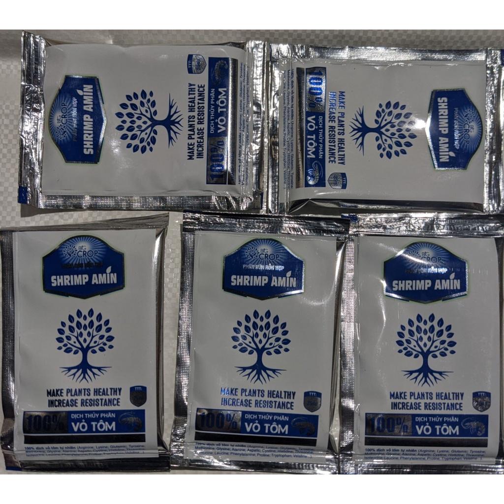 Phân bón lá Vỏ Tôm 25ml. 100% Dịch thủy phân vỏ tôm. tăng sức đề kháng cây trồng