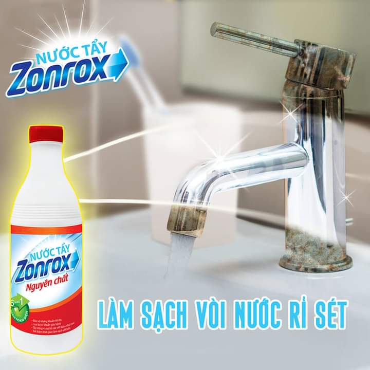 NƯỚC TẨY ĐA NĂNG ZONROX HƯƠNG CHANH - CAN 5 LÍT TẶNG 1 CHAI 500ML