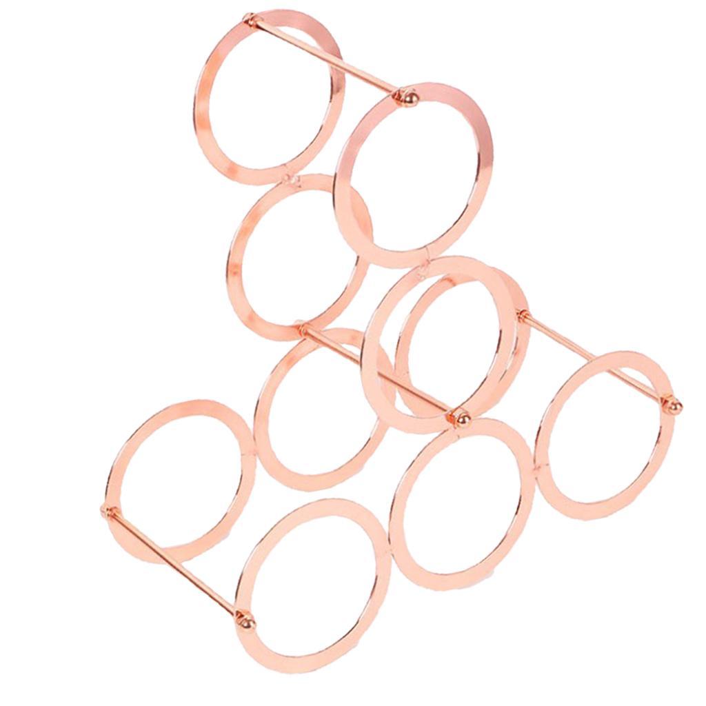 Nordic Style Red Wine Rack Bottle &amp; Glass Holder Cork Storage Holder Rack -A