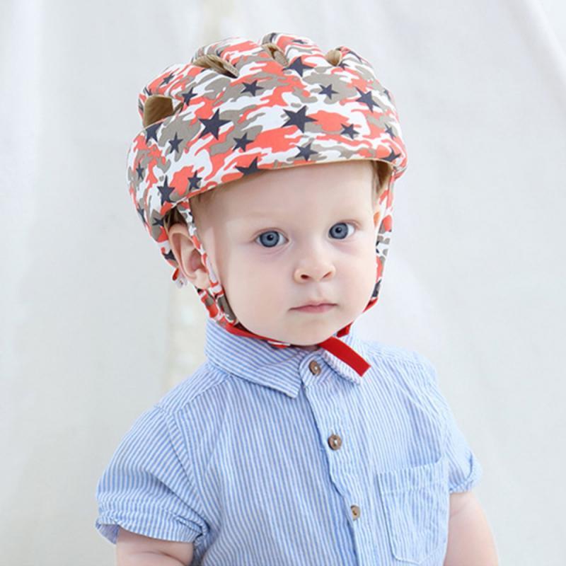 Mũ Đội Đầu An Toàn Cho Bé Tập Đi Cho Trẻ Sơ Sinh Tai Nạn Mũ Bảo Hiểm Cotton Trẻ Em Đầu Mũ Dành Cho Đi Tập Bò Chống Rơi Bộ Đội Bị Dây mũ Lưỡi Trai