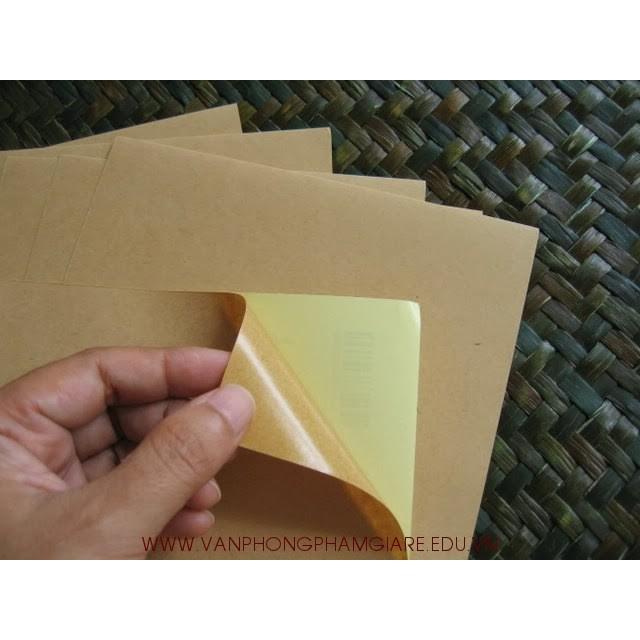 Giấy decal màu bao xi măng da bò màu giấy Kraft A4