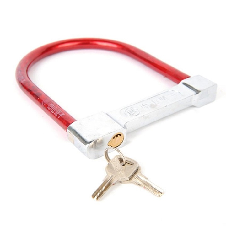 Khoá Chống Trộm Chữ U Cho Xe Máy Kèm 2 Chìa Tiện Lợi