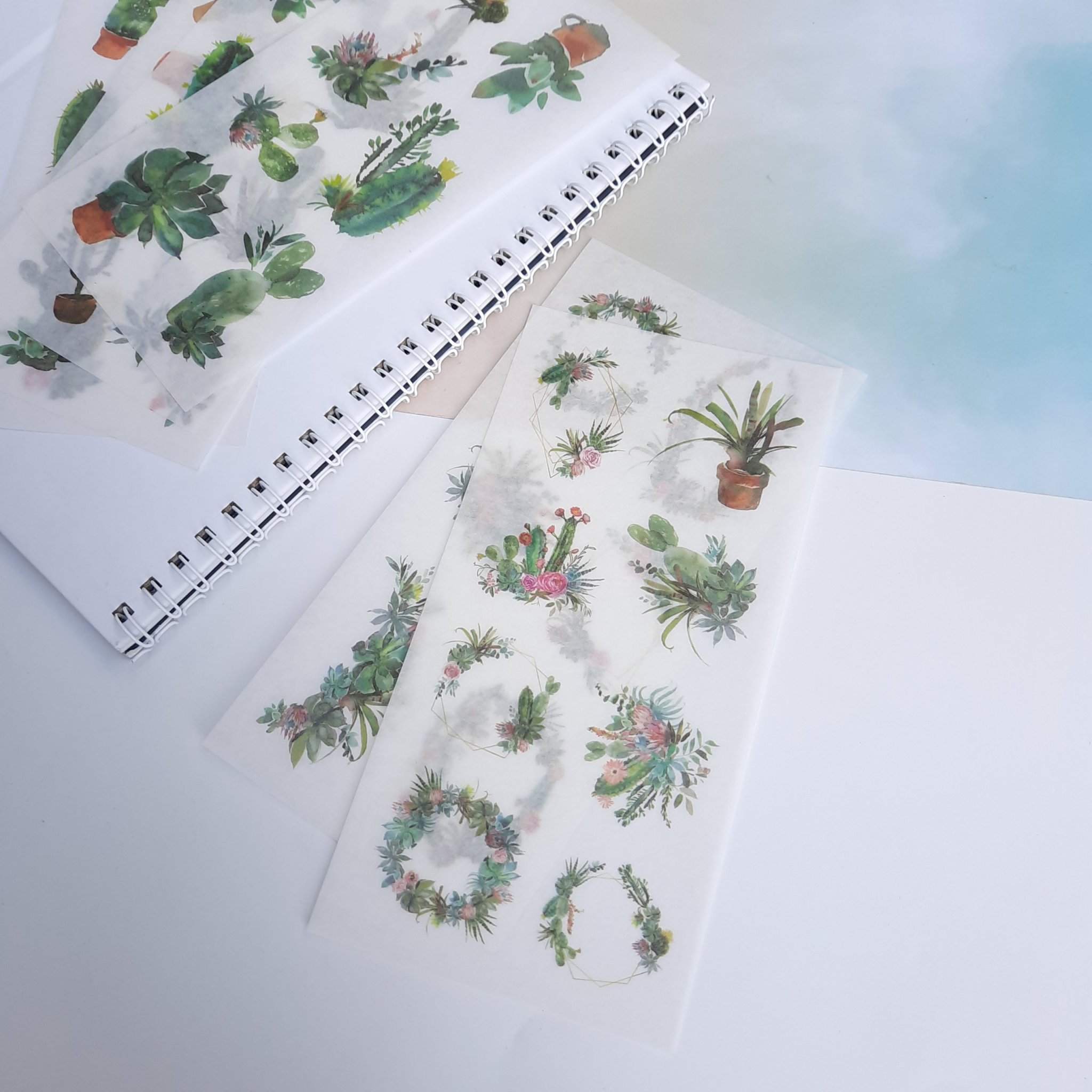 Bộ 6 Tấm Sticker Cây Hoa Mini (8x16 cm )