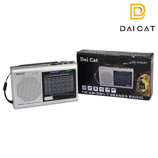 Đài Fm ĐẠI CÁT-515 thẻ nhớ, usb, nghe đài Radio trên sóng FM được thiết kế nhỏ gọn