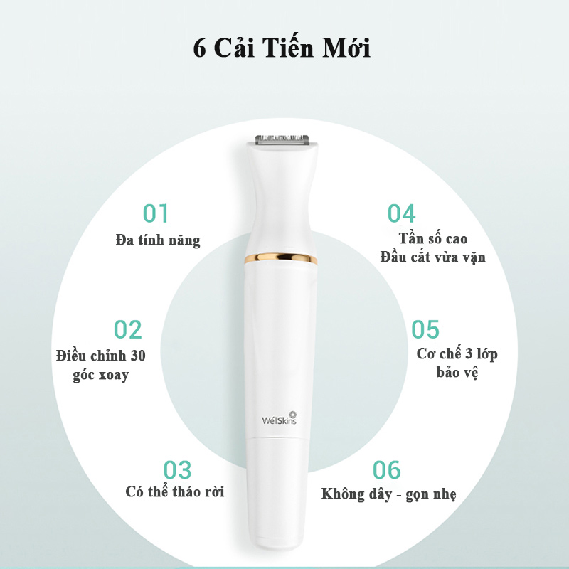 Máy cạo lông râu điện, tỉa lông mày đa chức năng WX-TM01