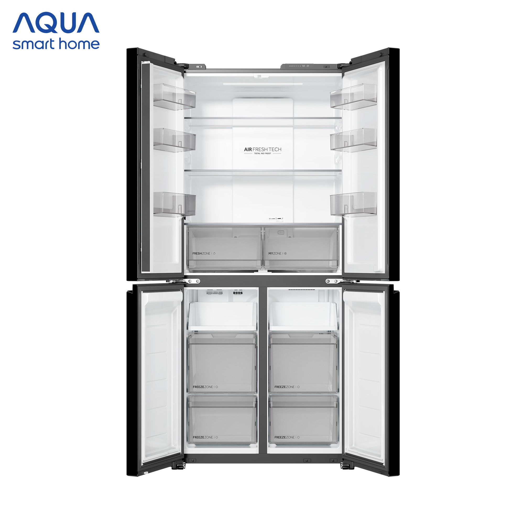 Tủ lạnh Aqua Inverter 506 lít 4 cánh AQR-M570XA(FS) - Bảo hành 2 năm - Freeship toàn quốc - Hàng chính hãng