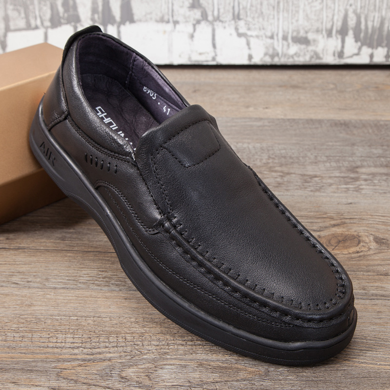 Giày tây lười công sở, giày xỏ da bò cỡ lớn Eu:45-46 cho nam cao to chân ú bè. Big size lazy-driving-boat-slipper-loafer shoes - GT202