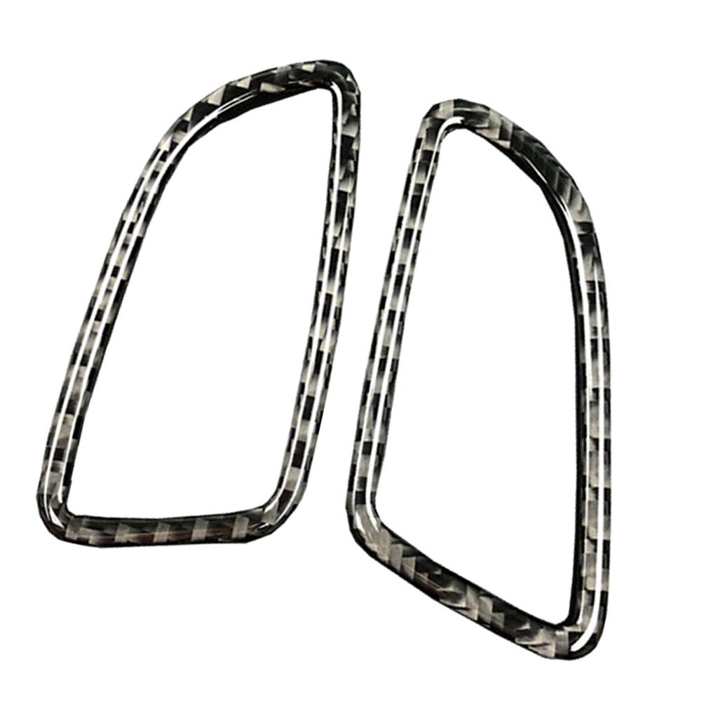2x Air Vent Outlet Cover Trim Frame Sticker for W205 Carbon Fiber