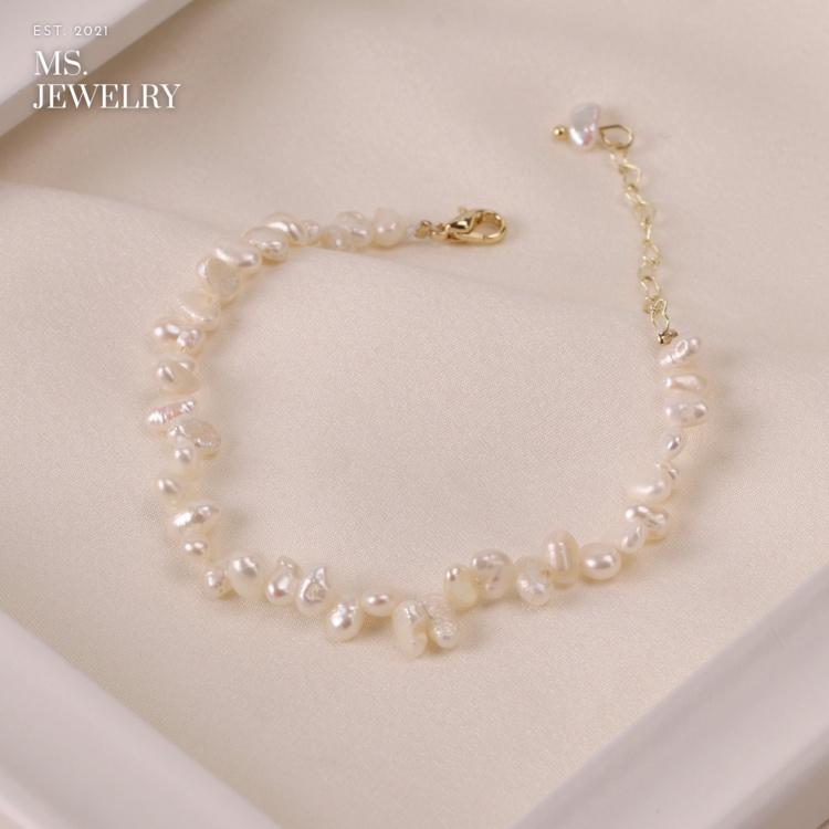 Vòng Tay Lắc Tay Hạt Ngọc Nước Ngọt Pearl VT03 phong cách Hàn Quốc sang chảnh phụ kiện trang sức thời trang đẹp