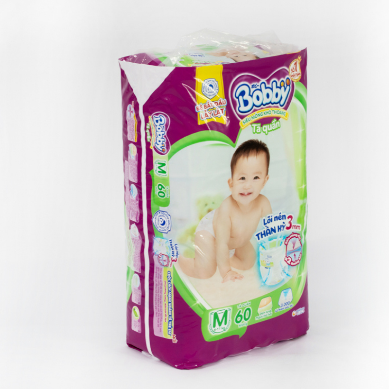 Tã quần Bobby size M 60 miếng (cho bé 6 - 11kg)