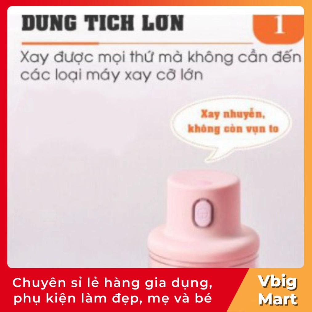 VB46 Máy Xay Đa năng Mini SẠC ĐIỆN CỔNG USB Nhỏ Gọn Dễ dùng Xay gia vị Hành Tỏi Ớt Rau Củ Quả 250mL