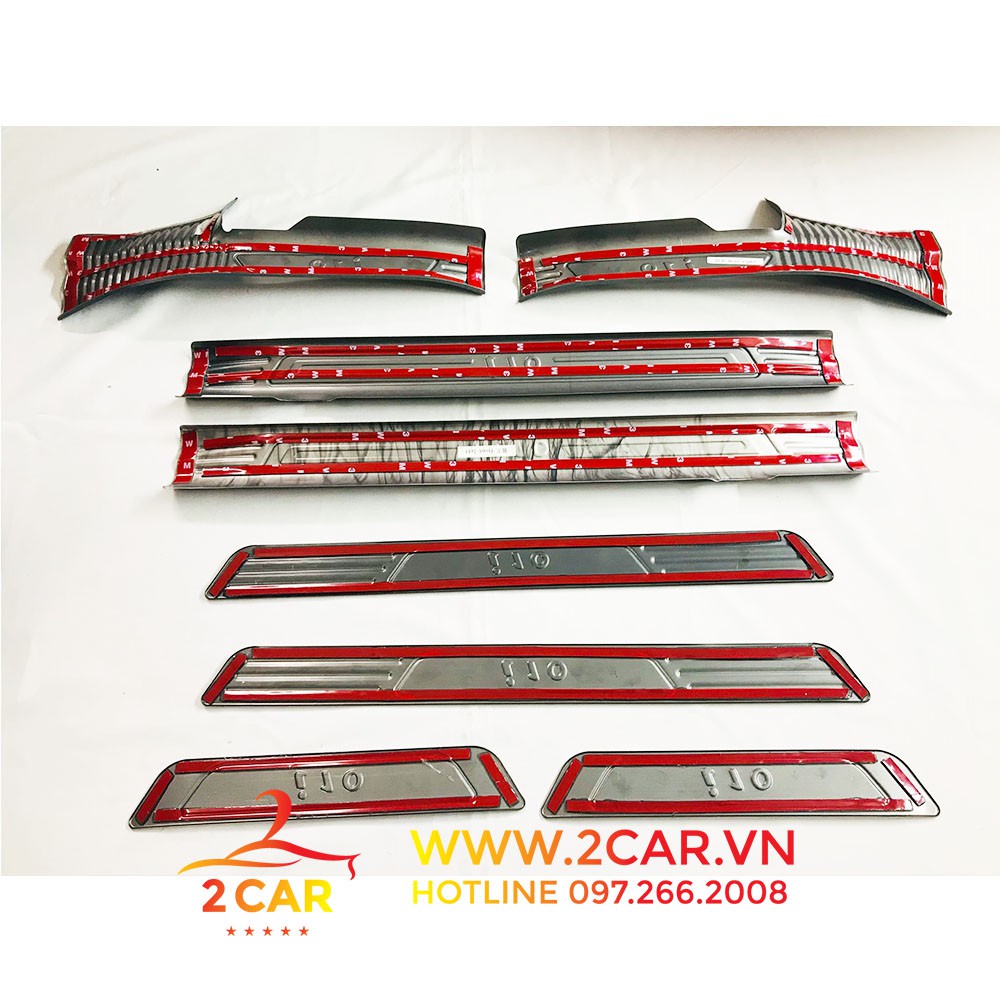 Ốp bậc cửa, Nẹp Bước Chân Trong, ngoài Xe Hyundai i10 2014 - 2020 chất liệu Titan cao cấp