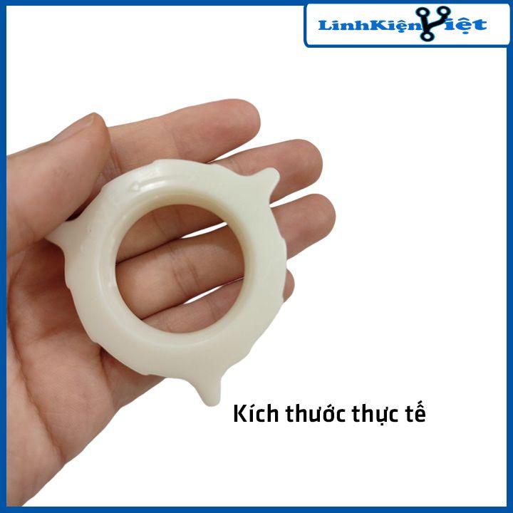 Khóa lồng quạt nhựa 3 cạnh màu trắng