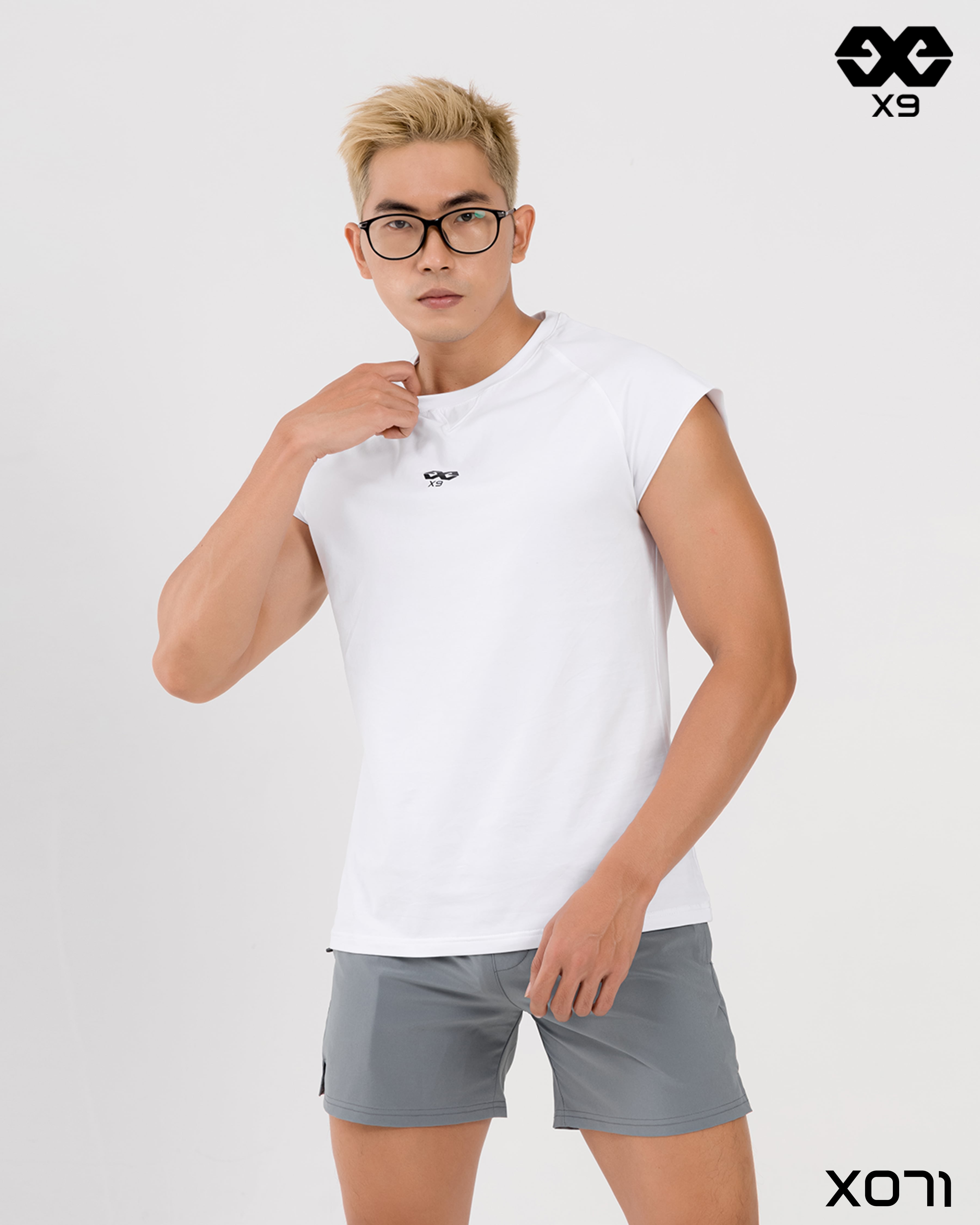 Áo Tanktop Nam Vai Rộng Form Suông Thể Thao Tập Gym Vải Cotton Cao Cấp- X071 - Sportswear