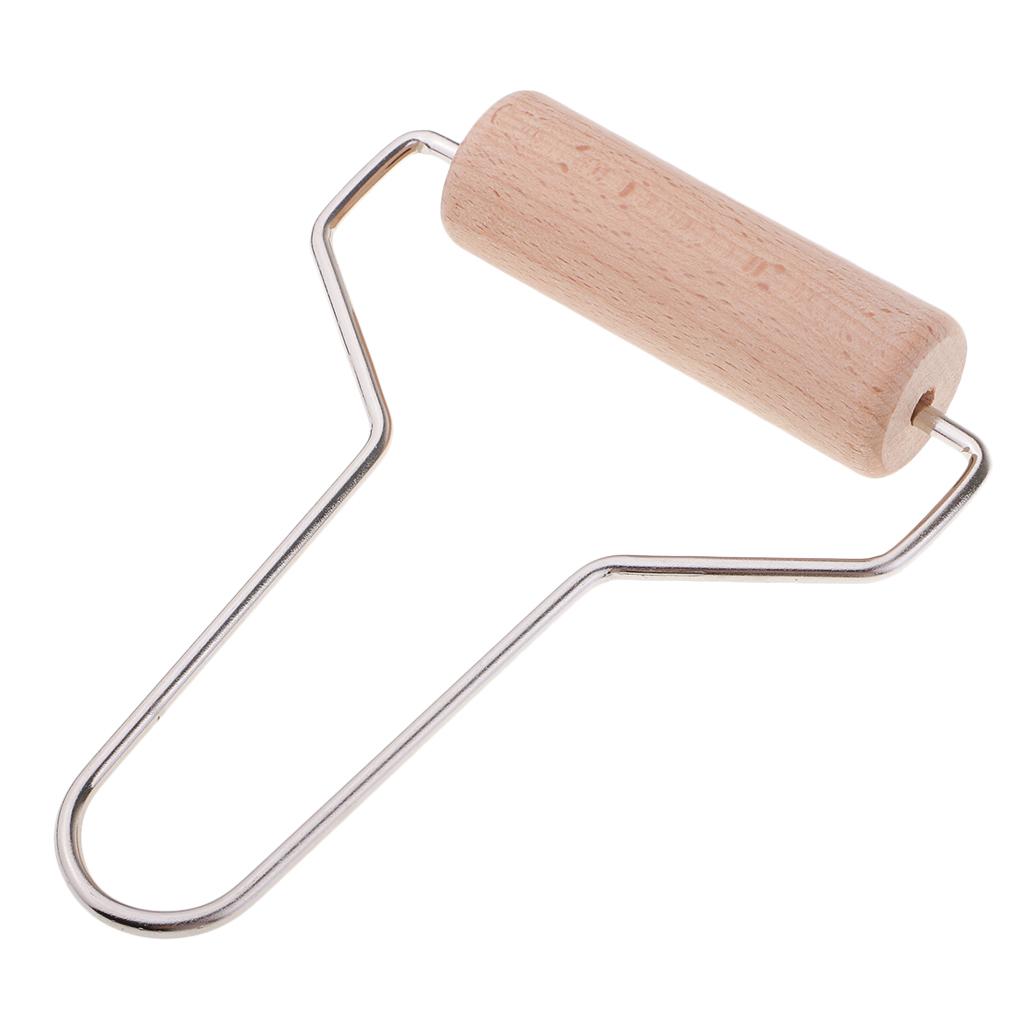 Metal Handle Wooden Roller Polymer Clay Rolling Pin Clay Tools for Ceramists