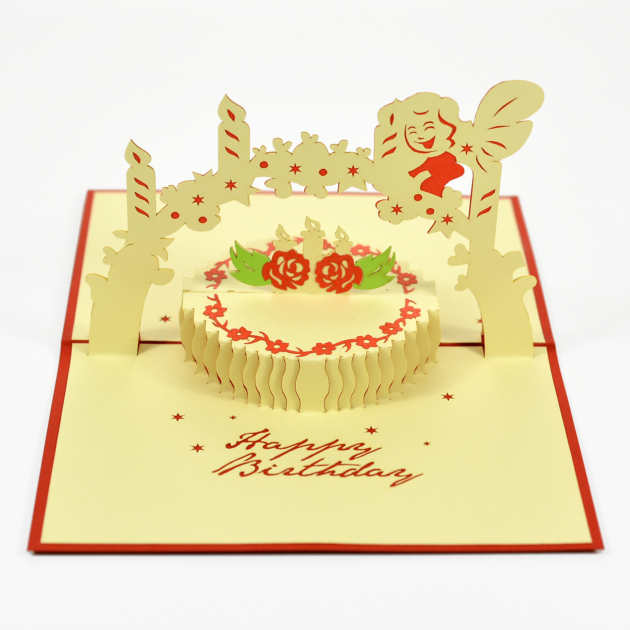 Thiệp nổi 3D Chúc mừng sinh nhật Happy birthday 3D pop-up card size 10x15cm BD042