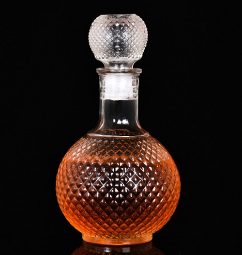 Bình Thuỷ Tinh Tròn kim Cương Sang Trọng 750ml | BCR.TC-750