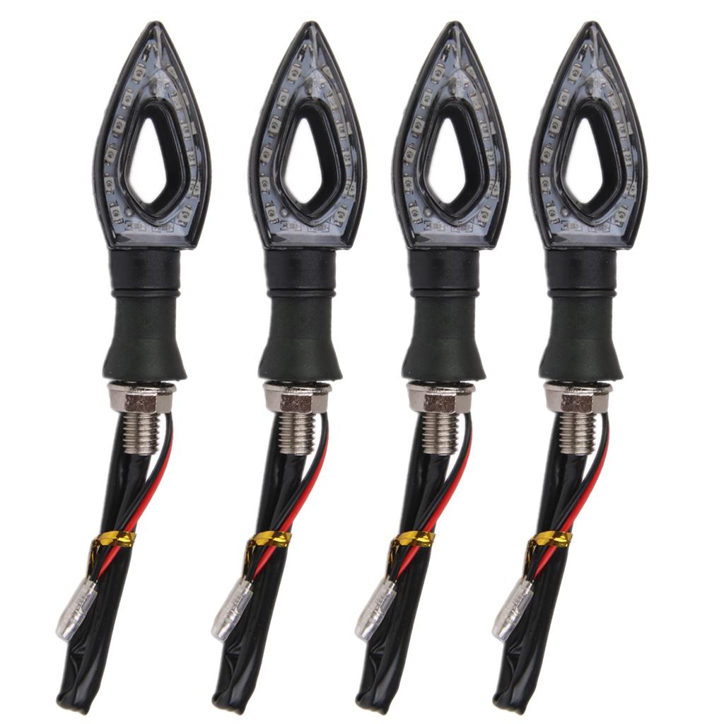 4pcs Universal Motorcycle 12 LED Blinker  Indicators Amber Light