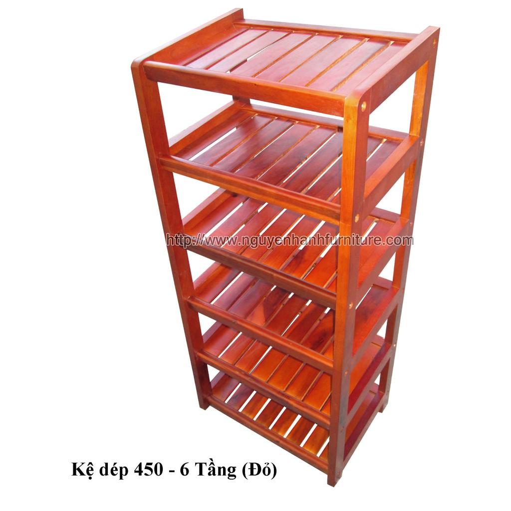 Kệ Giày Dép 6 Tầng Rộng 45cm Gỗ Tự Nhiên 100%