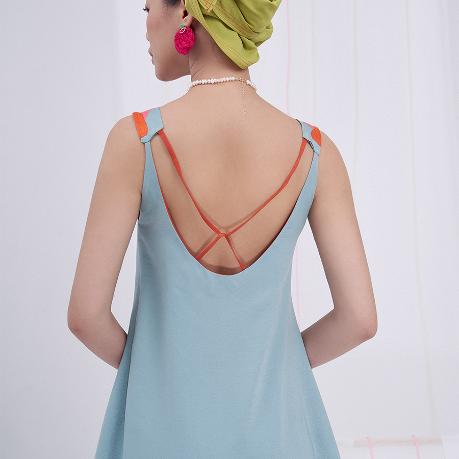 Đầm ngọc Mentosa, đầm hai dây sexy, thời trang thiết kế cao cấp