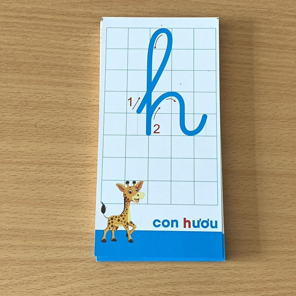 Thẻ học thông minh song ngữ bibo - đồ chơi thông minh flashcard anh việt chủ đề chữ cái và số