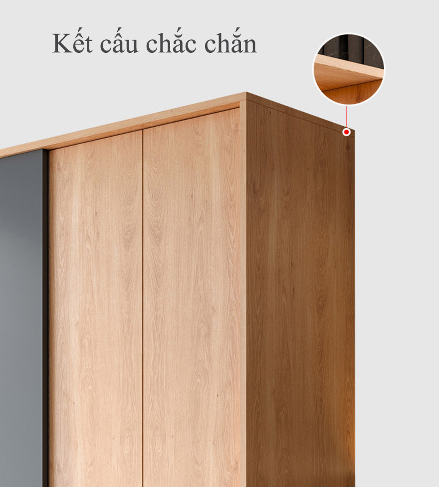 Tủ quần áo gỗ MDF kiểu dáng hiện đại