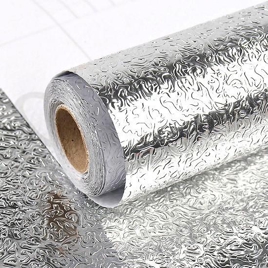 Cuộn 2 Mét Decal Giấy Dán Bếp Tráng Nhôm Cách Nhiệt