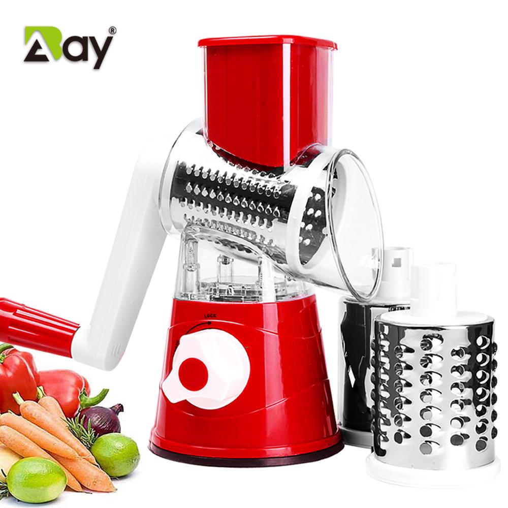 Dụng Cụ Thái Lát Rau Củ Bằng Tay Phụ Kiện Nhà Bếp Xay Rau Củ Chopper 3 Trong 1 Vòng Dao Cắt Khoai Tây Spiralizer Nhà Tiện Ích Công Cụ Sản Phẩm