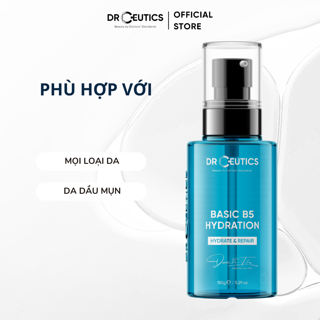DRCEUTICS Tinh Chất B5 Basic Hydration 5% DrCeutics Cho Da Dầu Mụn - LIMITED VERSION