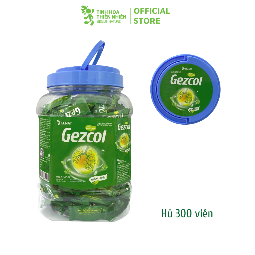 Kẹo thảo mộc Gezcol (Hủ 300 viên) - Genat - Giao 2H HCM