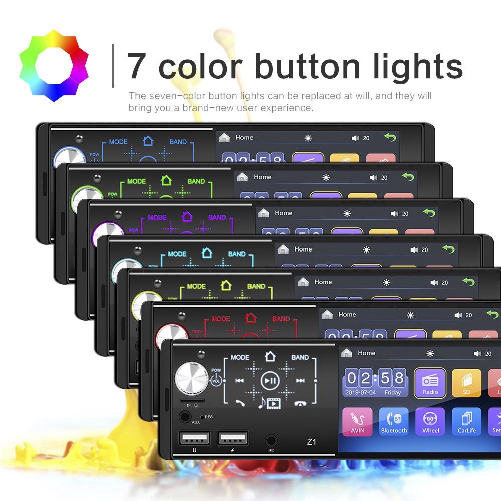 4.1 Inch Touch Screen Car MP5 Player 1Din Auto FM Stereo Audio Radio Bluetooth Steering Wheel Control