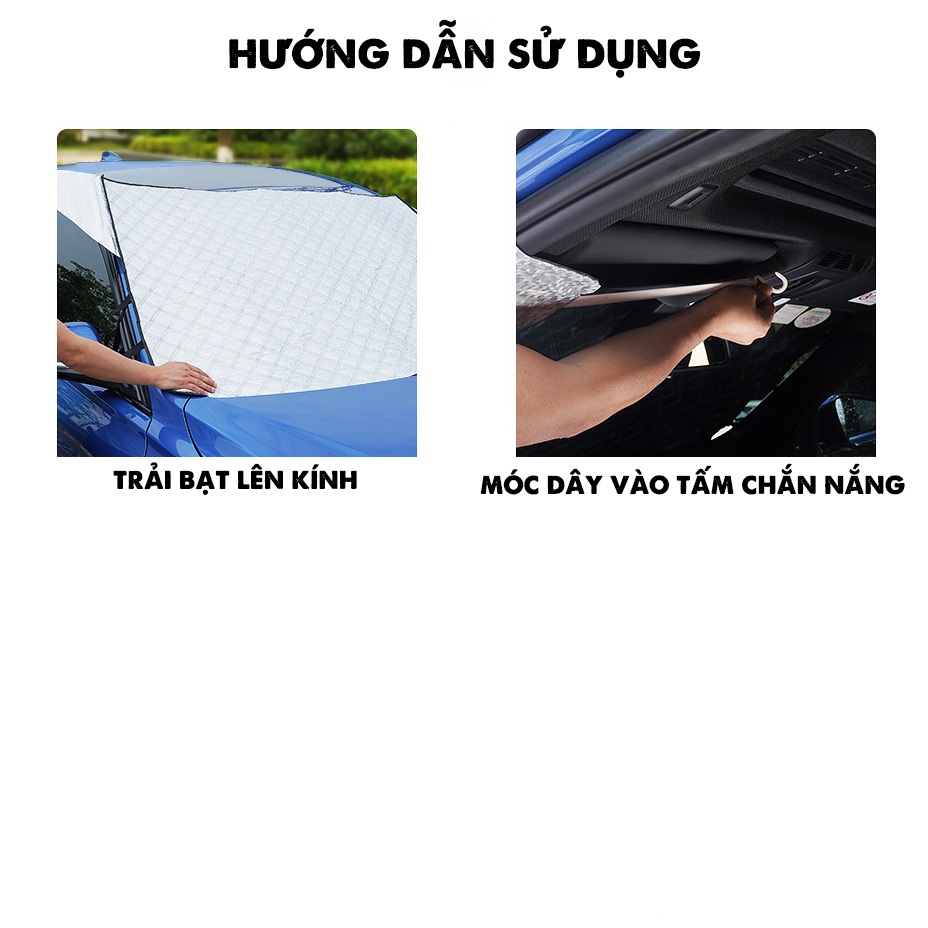 Tấm chắn nắng cách nhiệt cho ô tô, bạt che nắng kính lái xe hơi - Hàng Chính Hãng