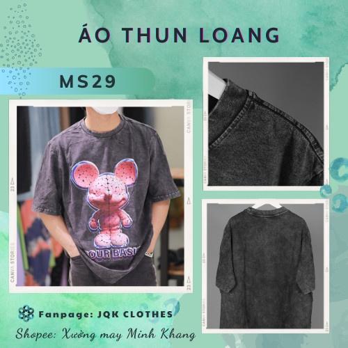 Áo thun loang đen fourbasic nam nữ tay lỡ chất liệu cotton 100% form rộng unisex