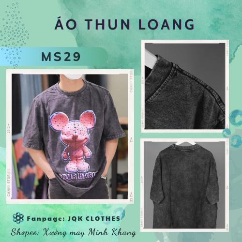 Hình ảnh Áo thun loang đen fourbasic nam nữ tay lỡ chất liệu cotton 100% form rộng unisex