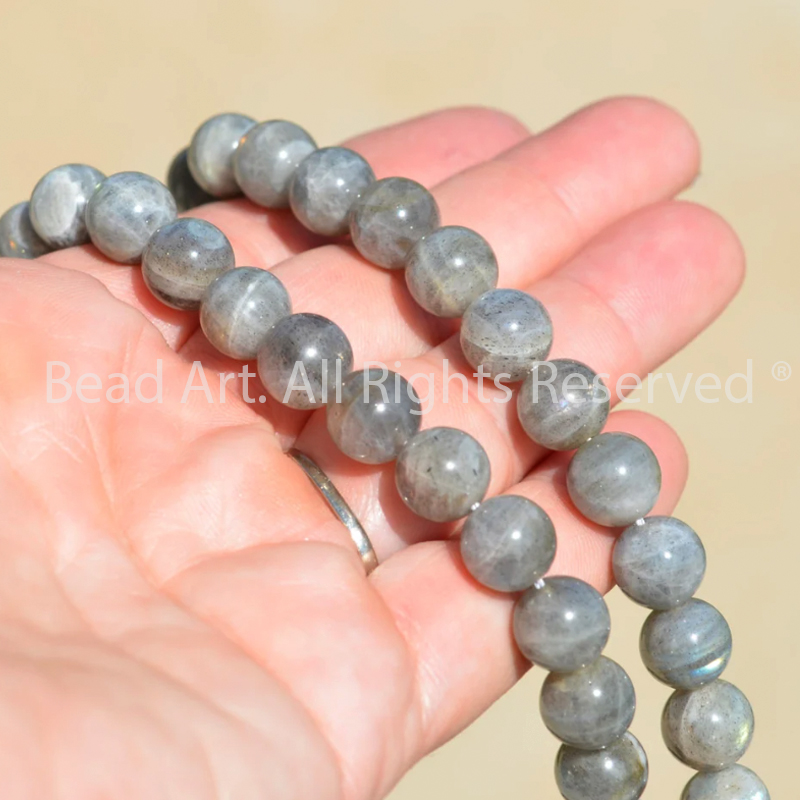 [1 Hạt] 11MM Hạt Đá Labradorite Ánh Cầu Vồng Tự Nhiên Loại A, Hắc Nguyệt Quang, Phối Vòng Tay Phong Thuỷ, Chuỗi Hạt, Mọi Cung Mệnh - Bead Art