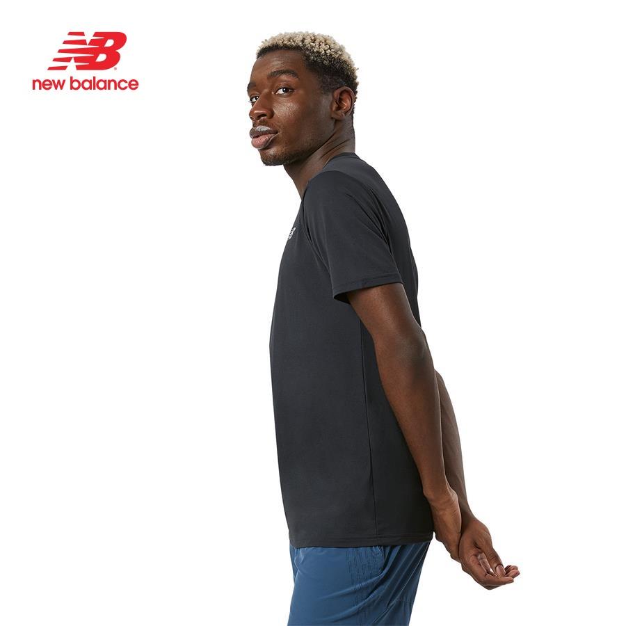 Áo thun thể thao nam New Balance APP RUNNING T-SHIRT M BLACK - MT11205BK (form quốc tế