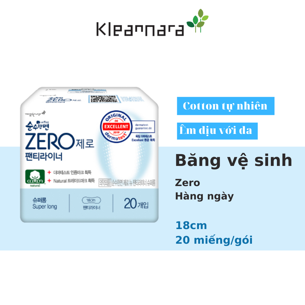 BĂNG VỆ SINH KLEANNARA ZERO HẰNG NGÀY  - 20 MIẾNG