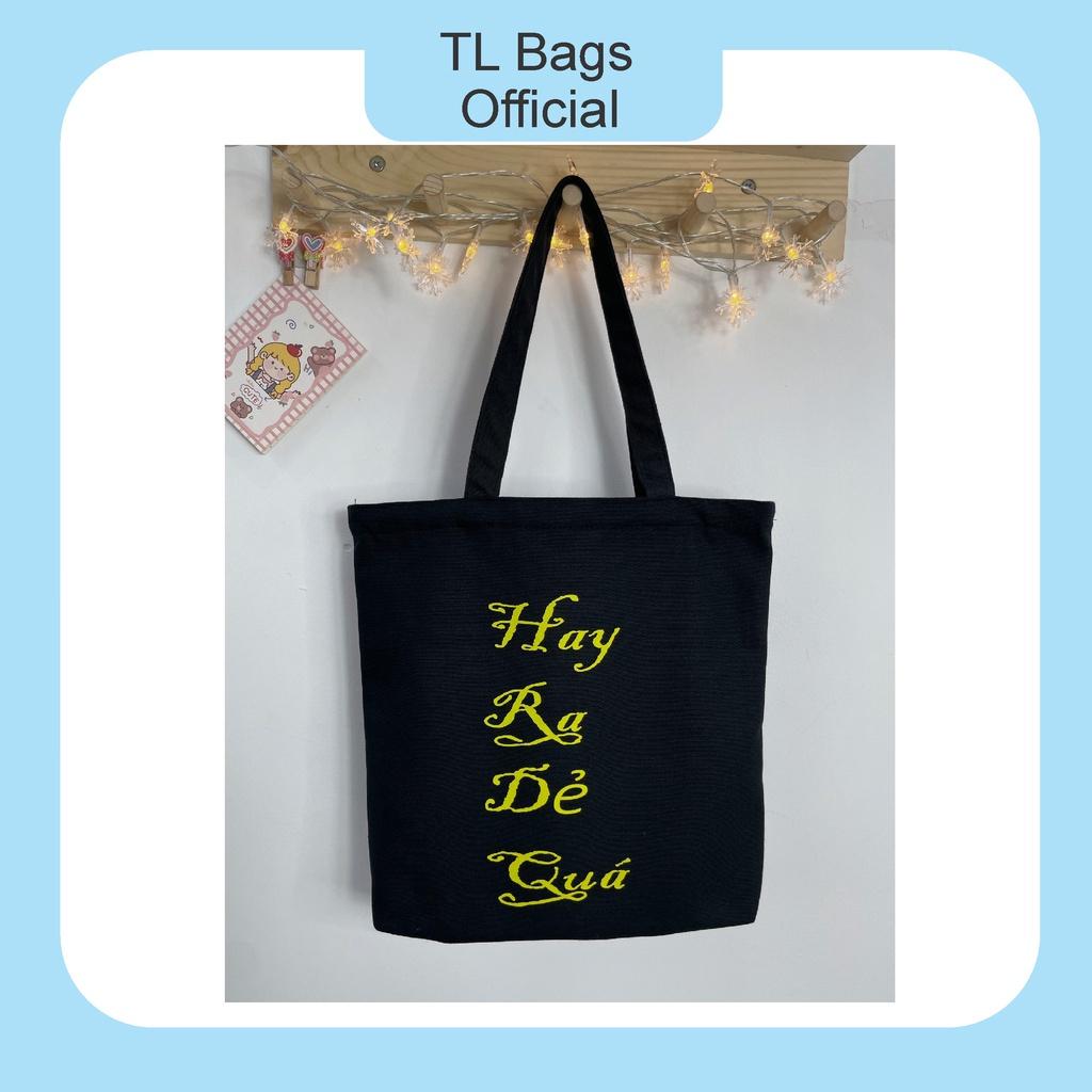 Túi Tote, Túi Vải Canvas TL Thời Trang Hàn Quốc, Hót Trend Hay Ra Dẻ Quá , Có Khóa Kéo Có Ngăn Phụ Bên Trong