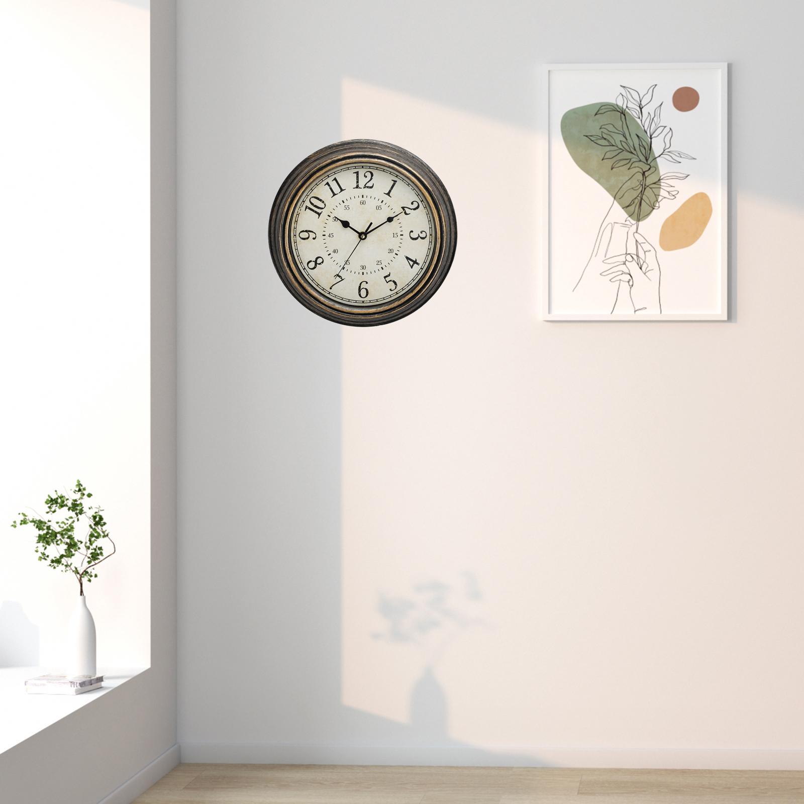 Retro Style 12inch Wall Clock Clocks for Dining Room Classroom Nursery